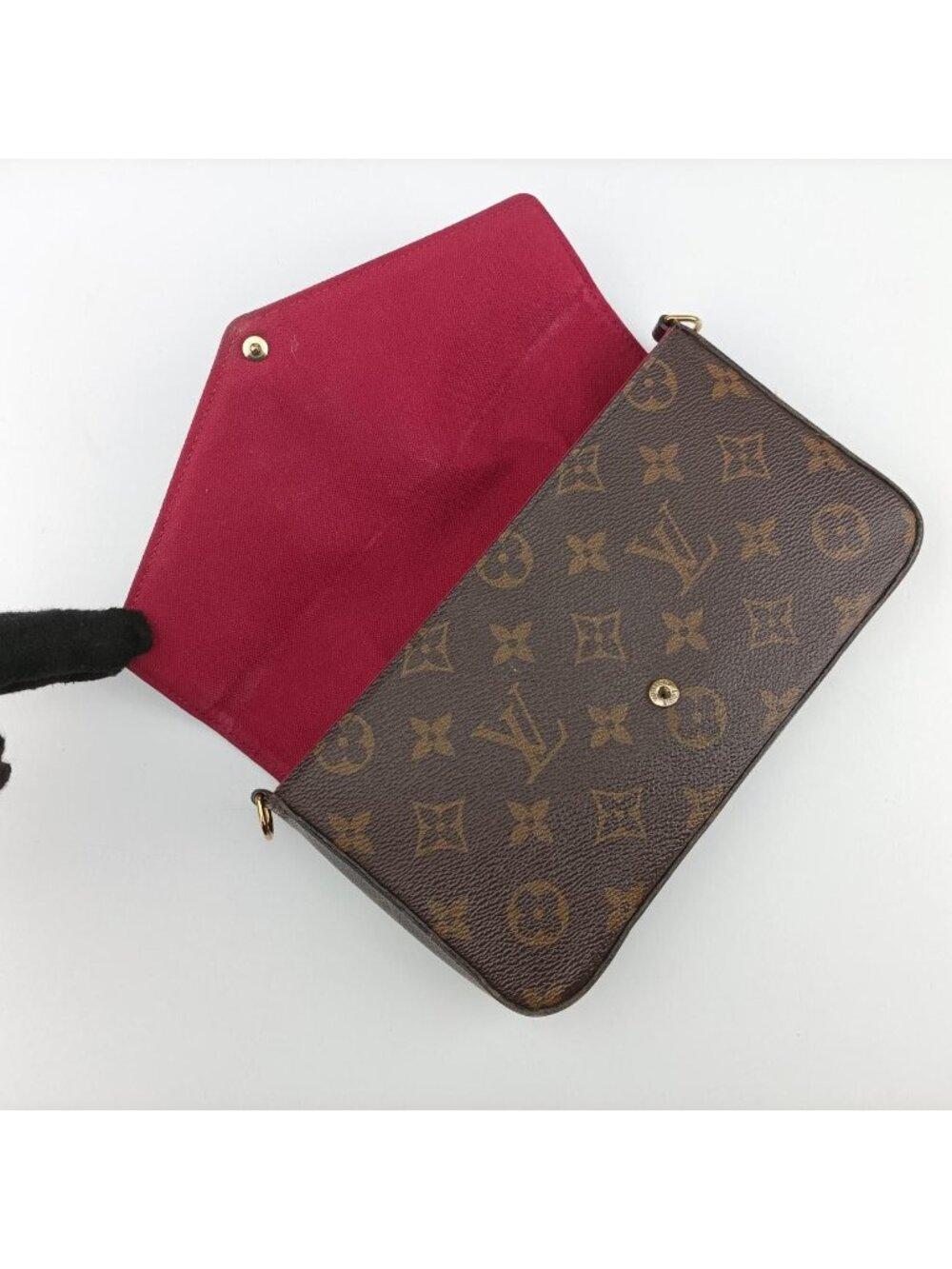 ★SOLD★ Louis Vuitton Pochette Felicity Monogram Brown Canvas Pouch - Picture 13 of 15